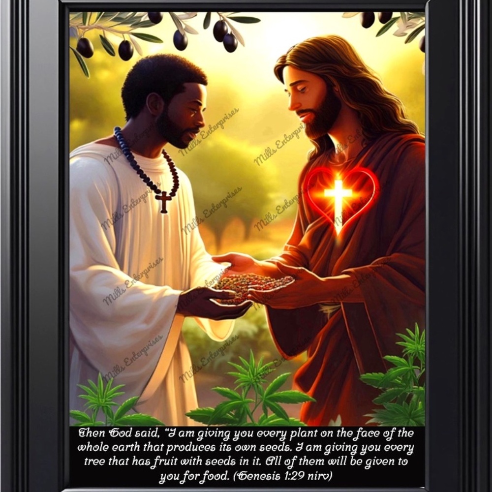 God gives us Life and Jesus is The force that feeds us holistically. home art